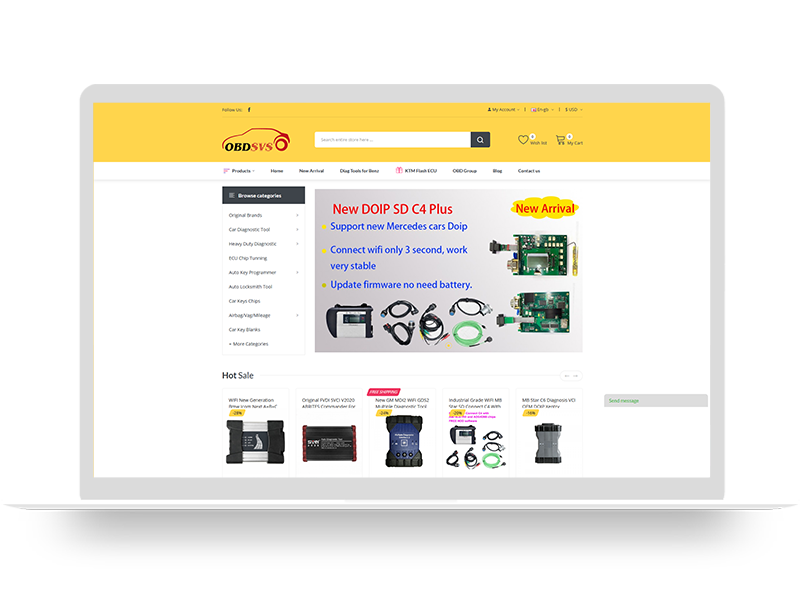 汽車(chē)診斷工具商城建設(shè) 跨境外貿(mào)商城網(wǎng)站定制 外貿(mào)獨(dú)立站